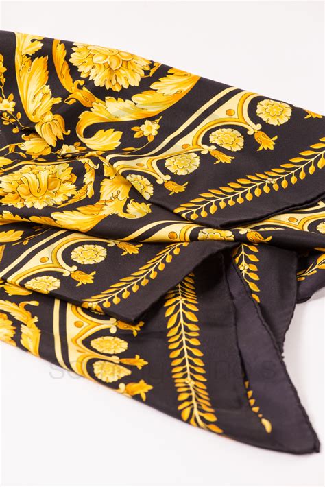 versace printed pure silk scarf|atelier Versace silk scarf.